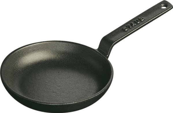 Staub Mini Frying Pan, Single Pan, Sort, Støbejern, 0,15 L, 400 G