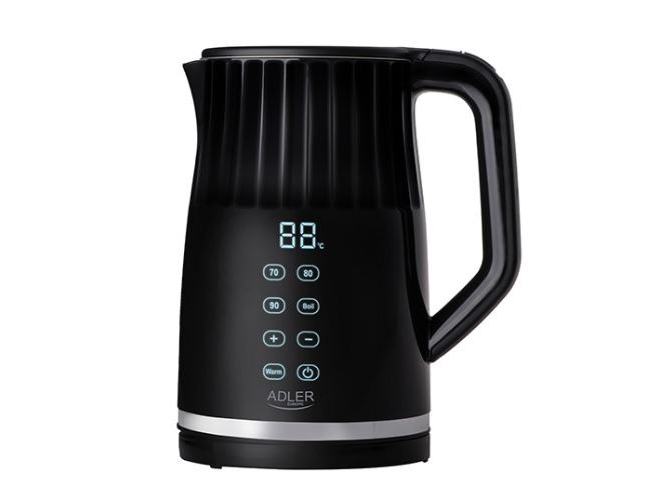 Adler Ad 1350 1.7L Temperaturgesteuerter Led-Wasserkocher Schwarz (Ad 1350)