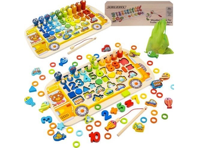 Kruzzel træ-puslespil-sorterer 6i1 Kruzzel 22636