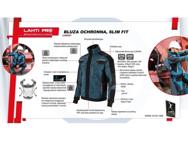 Lahti Pro Turkos-svart sweatshirt med stretchinslag, l, ce, lahti | Kläder & Säkerhet - Arbetskläder - Tröjor | GameStuff