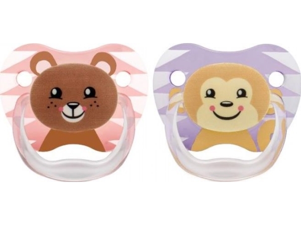Dr Browns Prevent Schmetterling Schnuller 6-12 Monate Tiere Rosa 2Er-Pack