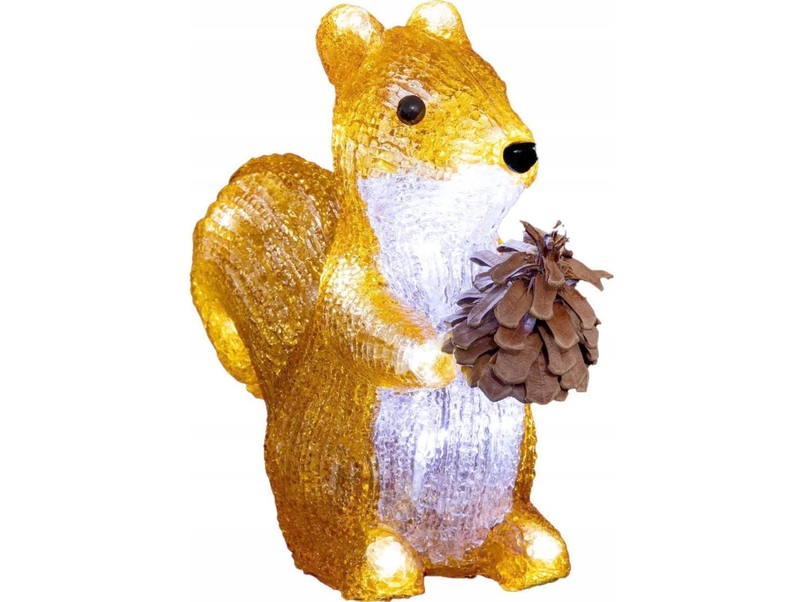 Fééric Lys og juledekoration Udendørs lysornament, egern i akryl, 20 LED'er