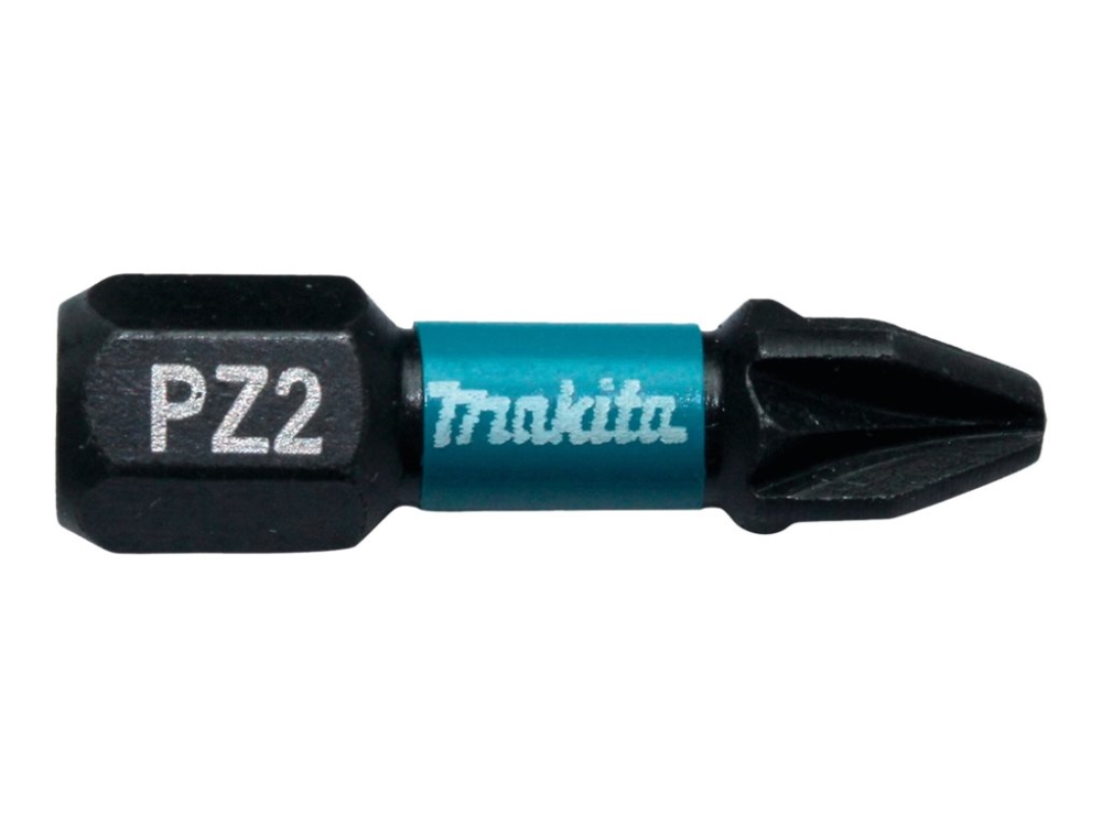 Makita Impact Black - Impact screwdriver bit - 2 deler - pozidriv - PZ2 - heksagonal - lengde: 25 mm