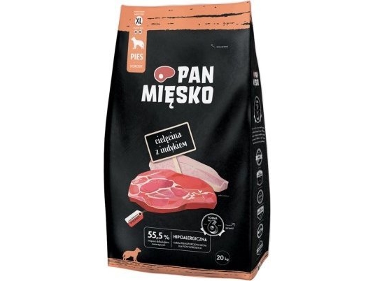 Herr Mięsko Herr Mięsko Trockenfutter Für Hunde - Kalbfleisch Und Putenchips Xl 20Kg