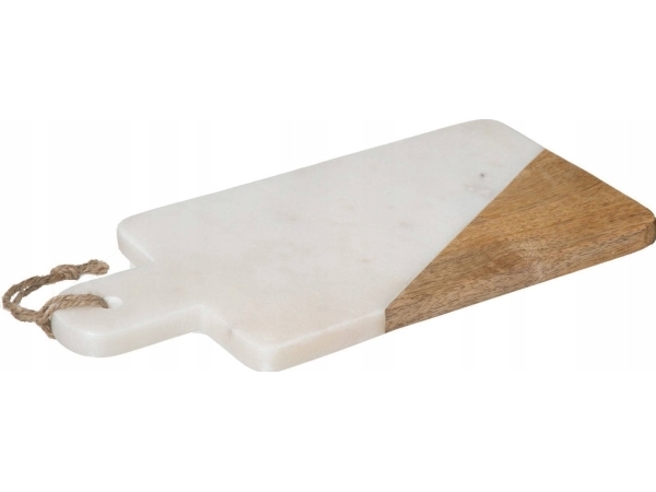 Deska Do Krojenia Secret De Gourmet Deska Do Krojenia Geom Hygge, 15 X 30 Cm, Marmur, Biała