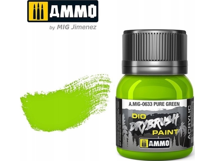 Vallejo Ammo: DIO Drybrush - Pure Green | Skola & Hobby - Konstmaterial - Specialprodukter | GameStuff