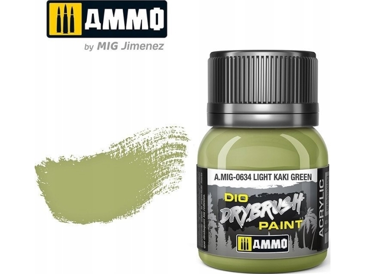 Vallejo Ammo: DIO Drybrush - Light Kaki Green