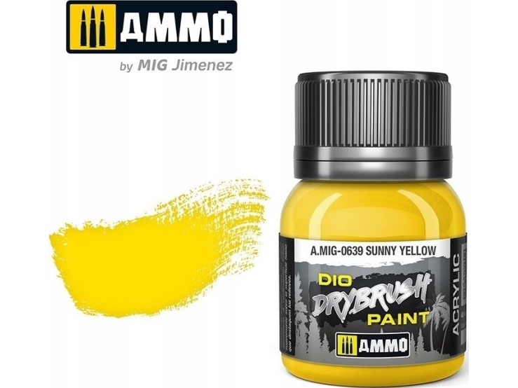 Vallejo Ammo: DIO Drybrush - Sunny Yellow | Skola & Hobby - Konstmaterial - Specialprodukter | GameStuff