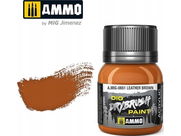 Vallejo Ammo DIO Drybrush - Leather Brown | Skola & Hobby - Konstmaterial - Specialprodukter | GameStuff