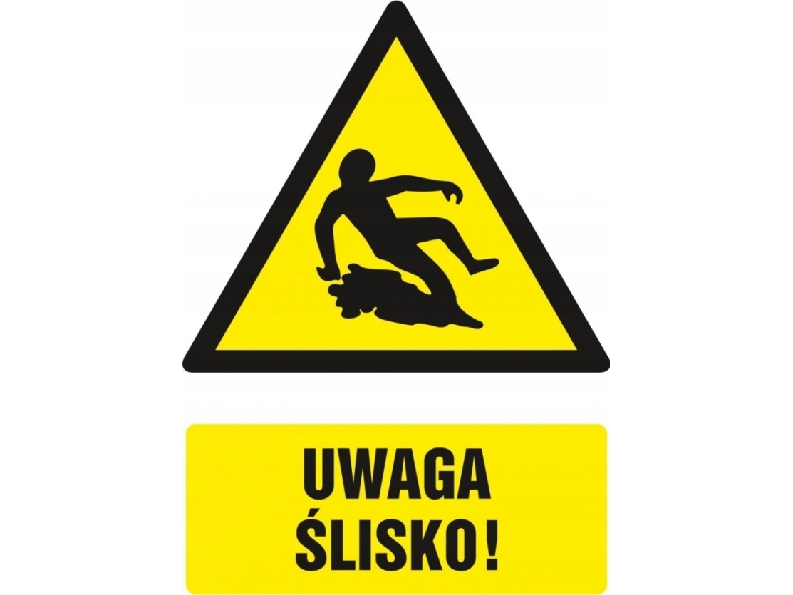 PROCERA TDC-skilte, pas på glat | Uwaga slisko