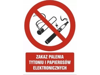 Procera Schild Tdc, Rauchverbot Und Verbot Von E-Zigaretten
