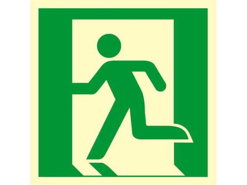 PROCERA TDC-skylt, Nödutgång (vänster) | Strålkastare - Skyltar och fasader | GameStuff
