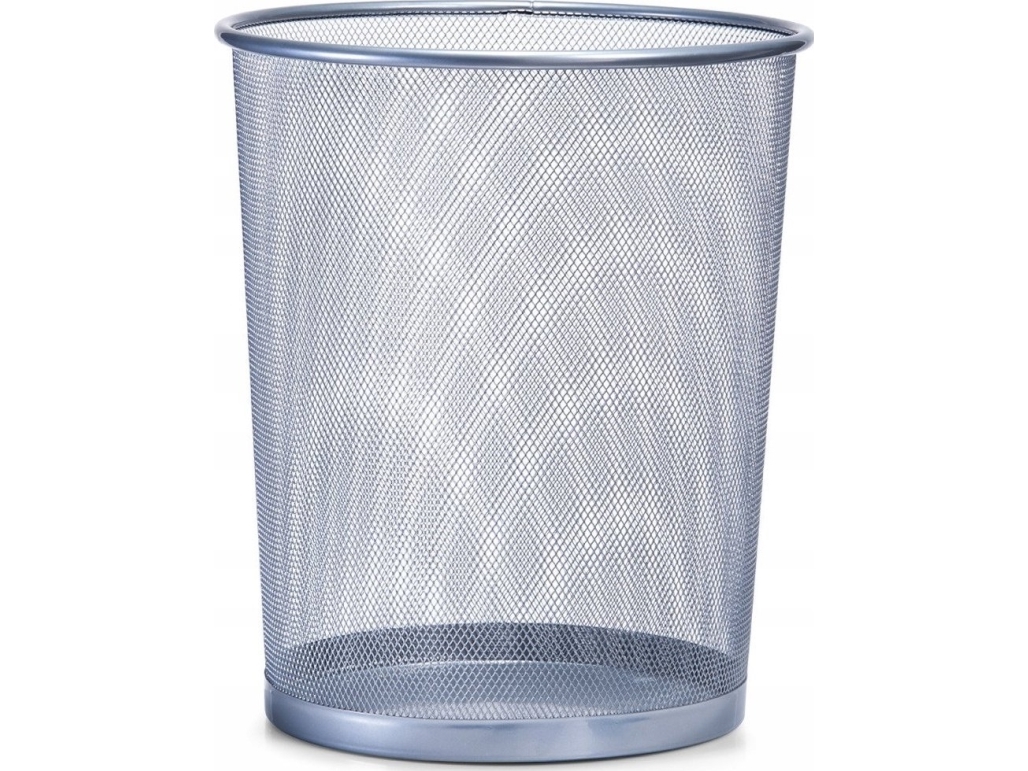 Zeller Stahlnetz-Papierkorb, Grau, Zeller