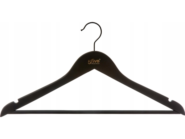 5five Sæt med tøjbøjler, 3 stk, sort