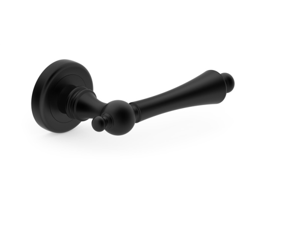 Metal_Bud Door handle, indoor R Classic Black OLIVIA R, black