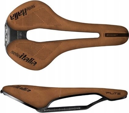 Selle Italia Siodło Selle Italia Flite Boost Kit Carbonio, Superflow L (Id Match L3), Carbon Rail+10Mm, Nubuk Line Limited Edition (New)