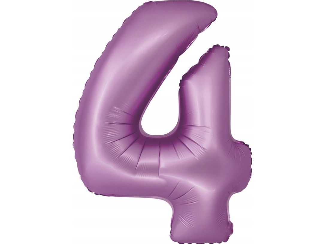 Godan Smart Folienballon Numeral 4 Lavendel Matt 76Cm Godan