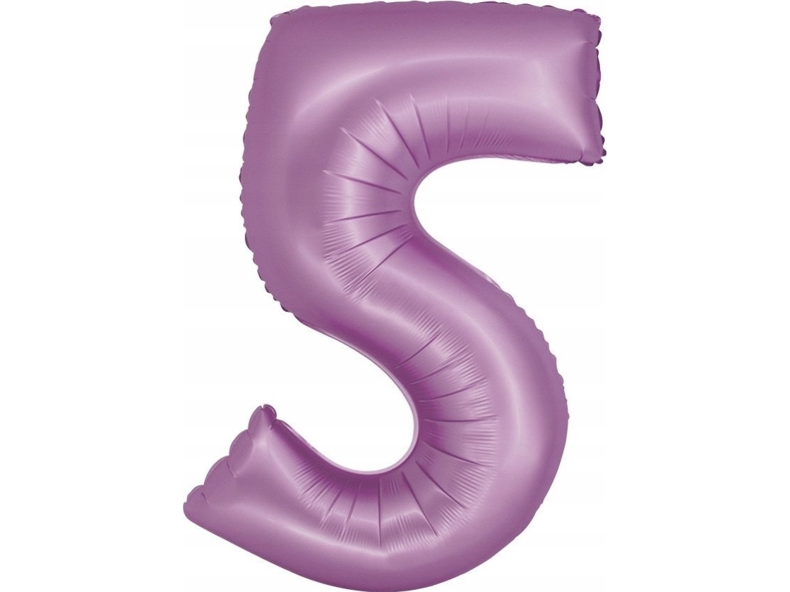 Godan Smart Folienballon Numeral 5 Lavendel Matt 76Cm Godan