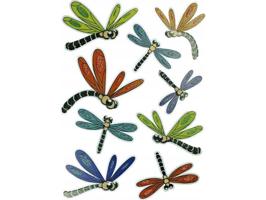 Titanum 3D folieklistermärken trollsländor mix 9st. | Skola & Hobby - Inomhuslekar - Lekplatsprodukter | GameStuff