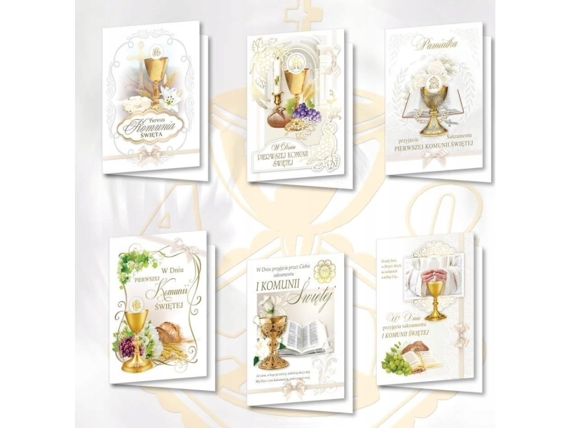 Top Graphic Karnet B6 Z Naklejkami Hologr. Komunia Mix (10Szt)
