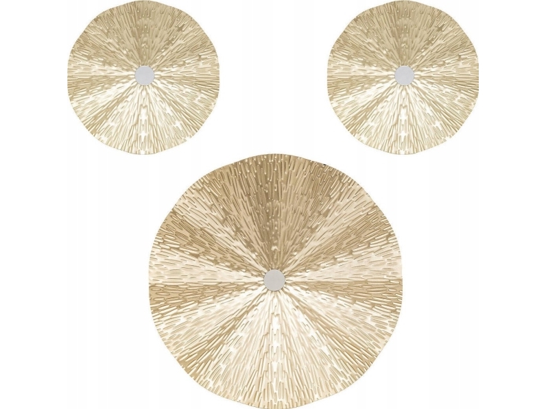 Atmosphera Metal guld vægdekoration LESLIE, 3 stk