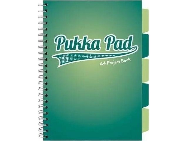 Pukka Pad Project Book Dark A4/100K Kariert Türkis (3 Stk.)