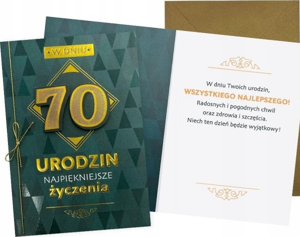 Yeku B6 Syntymäpäiväkortti 70 uros