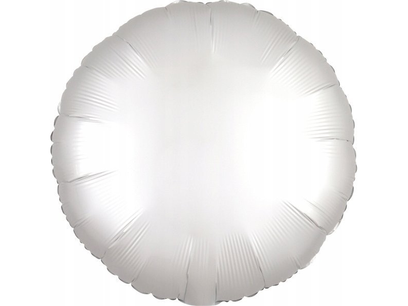 AMSCAN folieballon Lustre hvid rund 43 cm