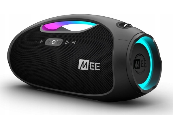 Mee Audio Partyspkr Xl Kabelloser Bluetooth-Lautsprecher Mit Dynamischer Led-Beleuchtung Und Powerbank - Schwarz