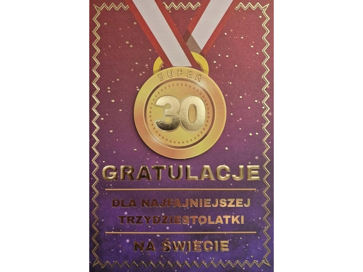 Yeku Karte Geburtstag 30 Medaille Damen