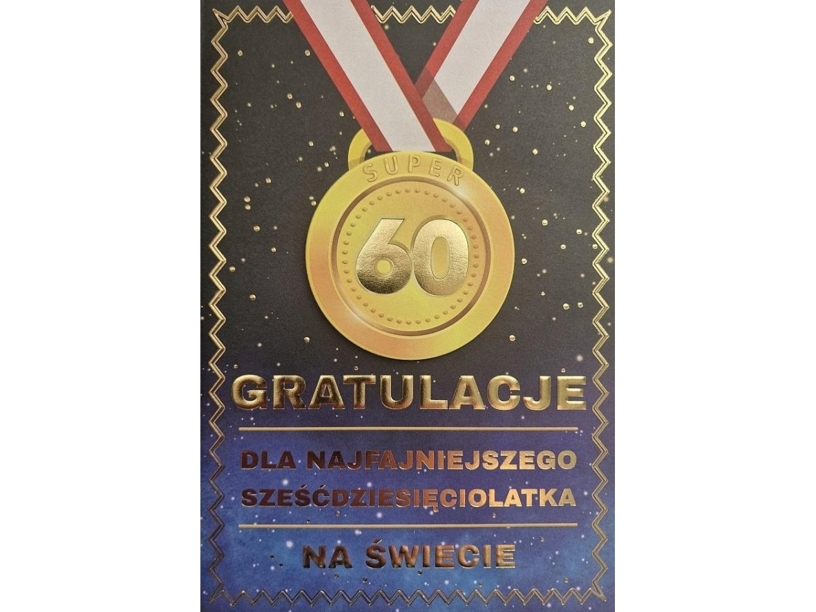 Yeku Karte Geburtstag 60 Medaille Männlich