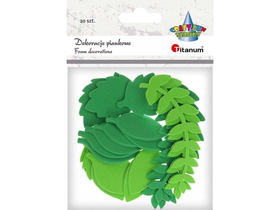 Titanum Schaumstoff-Aufkleber Blätter (Paproci) 27 X 85 Mm 20 St.