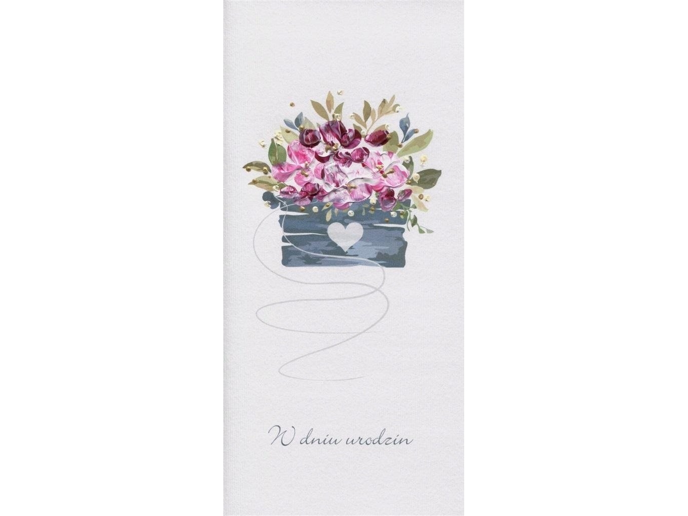 Mak Geburtstagskarte Dl Us - Blumen In Einer Schachtel