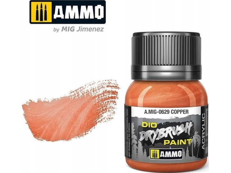 Vallejo Ammo: DIO Drybrush - Copper | Skola & Hobby - Konstmaterial - Specialprodukter | GameStuff