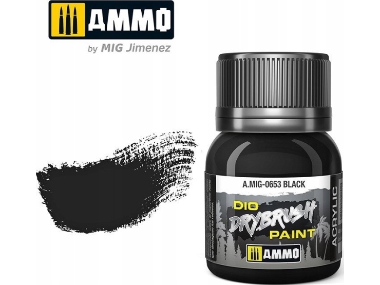 Vallejo Ammo DIO drybrush - Black Brown | Skola & Hobby - Konstmaterial - Specialprodukter | GameStuff