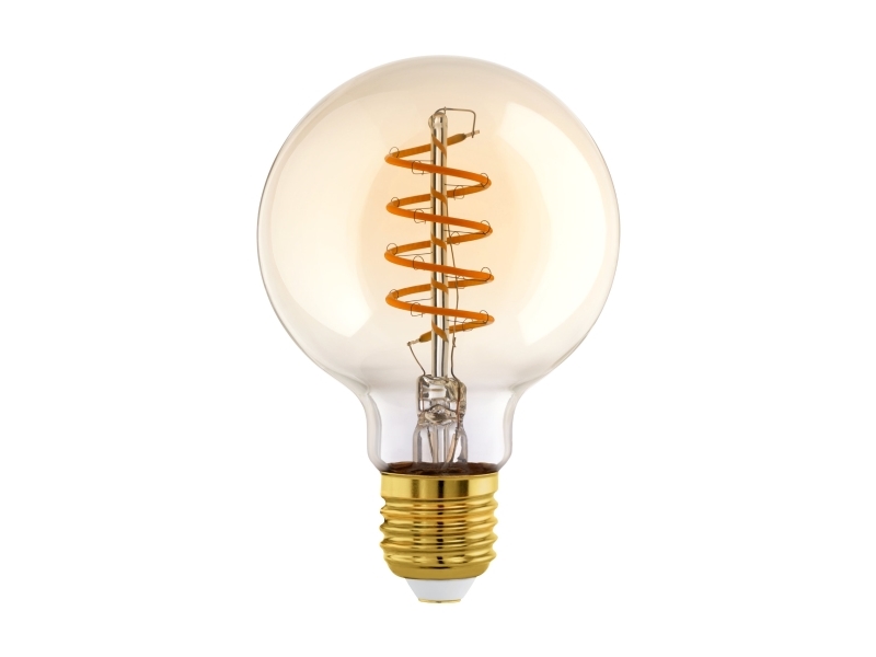 EGLO E27 LED G95 bärnstensglob dimbar dekorativ glödlampa med spiral och varmvitt ljus | Belysning - Ljuskälla - E27 Ljuskälla | GameStuff