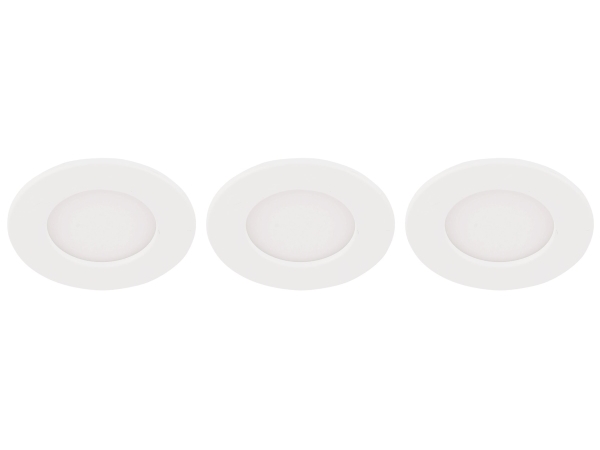 EGLO Fueva 5 Indbyg. Ø86 3x2,8w 1020lm 3000k 3-trin Ip44 Hvid - Indbygninglampe - 31172