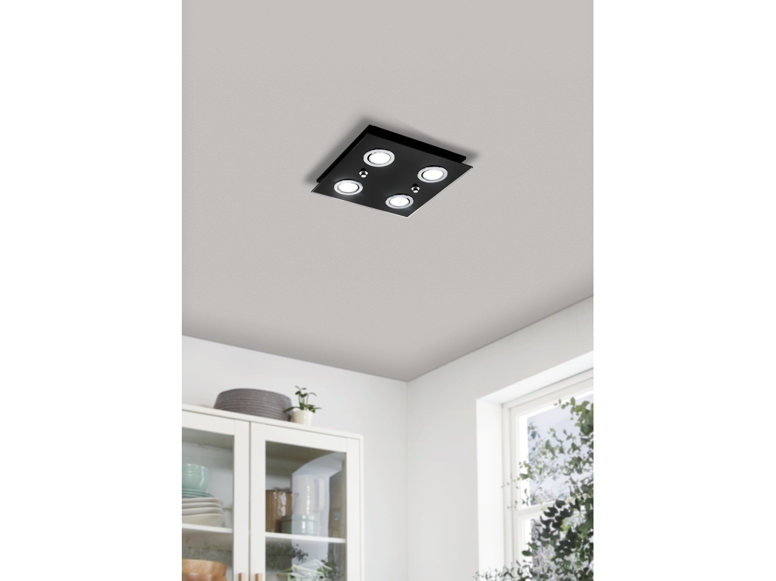 Eglo Grattino Loft 4x240lm 290x290 Sort