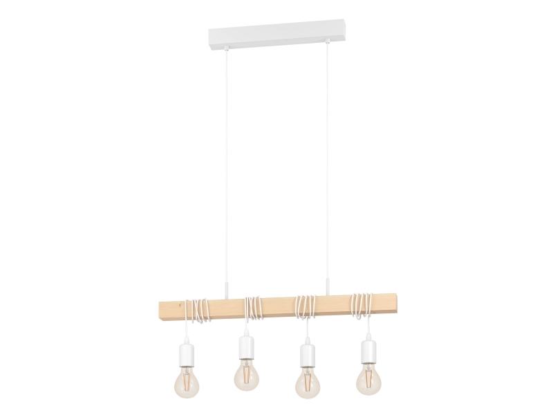 EGLO TOWNSHEND Långbordshänge med 4 uttag - Vit | Belysning - Inomhusbelysning - Taklampa & Pendellampa | GameStuff