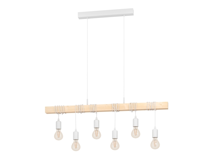 EGLO TOWNSHEND Langbordspendel med 6 fatninger - Hvid