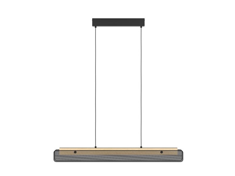 EGLO KOKOMO-Z, Svart, Brun, Stål, Trä, Universal, IP20, II, LED