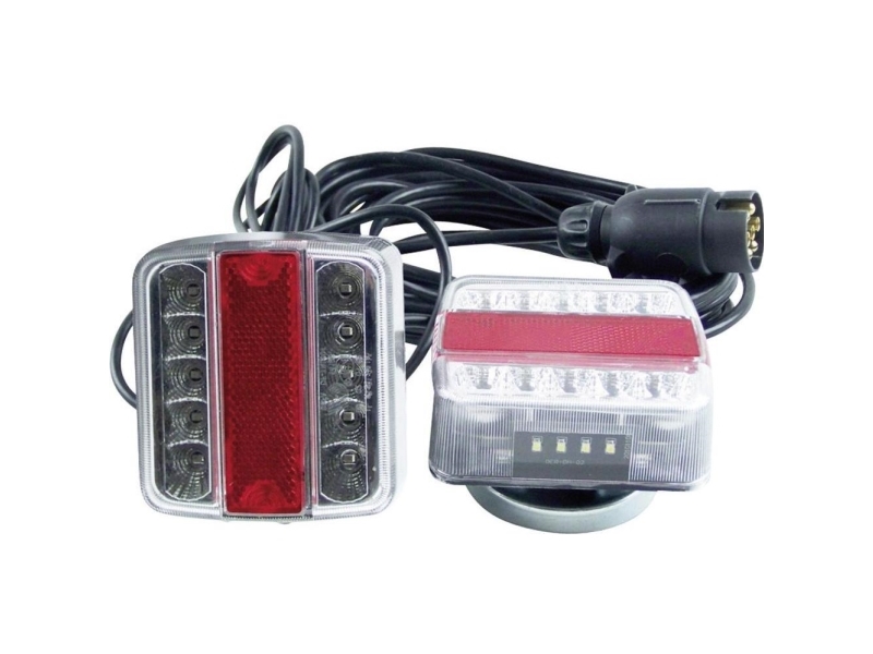 Berger &amp Schröter Belysningssats 7-pol Blinkers, Bromsljus, Bakljus, Bakre skyltbelysning 12 V Transparent inkl. magnetisk hållare , Klart glas | Bilvård & Biltillbehör - Transportutrustning - Släpvagn Utrustning | GameStuff