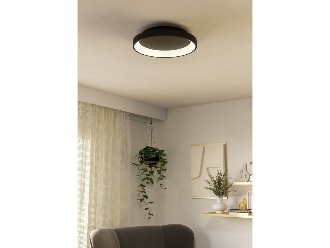 Eglo Loretello Loft Ø350 Cct 1440lm Dæmpb. Sort