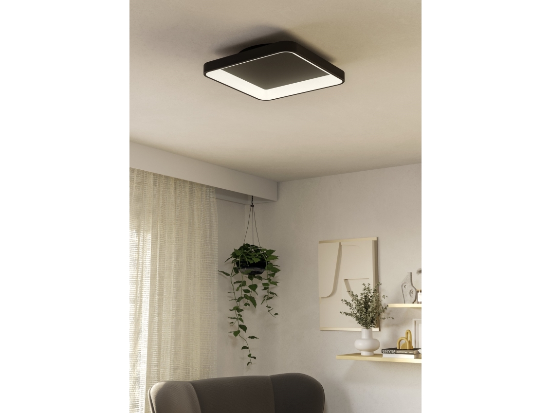 Eglo Loretello Loft 350x350 Cct 1440lm Dæmpb. Sort