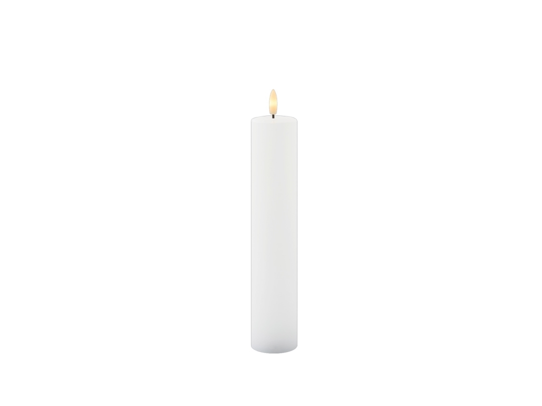 Sirius Sille bloklys, hvid, Ø 5 cm, H 25 cm