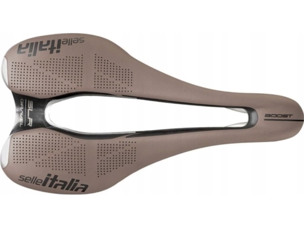 Selle Italia Siodło Selle Italia Slr Boost Gravel Ti316, Superflow S (Id Match - S3), Ti 316 Rail, Fibra-Tek, Light Gel, 204G, Brązowe (New)