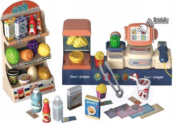 Woopie Vaikų prekybos centro rinkinys su kasa