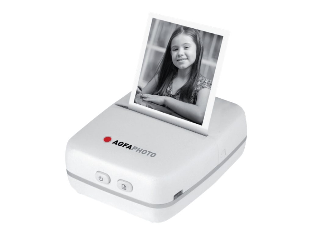 Agfaphoto Realipix Pocket P - Printer - S/H - Direkte Termisk - Rulle(5,7 Cm) - 203 Dpi - Bluetooth 4.0 - Hvid
