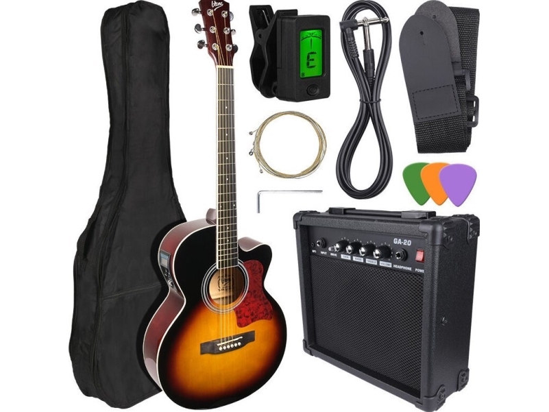 V-TONE V-TONE EAG SET SB elektroakustisk guitar + SUNBURST guitarforstærker