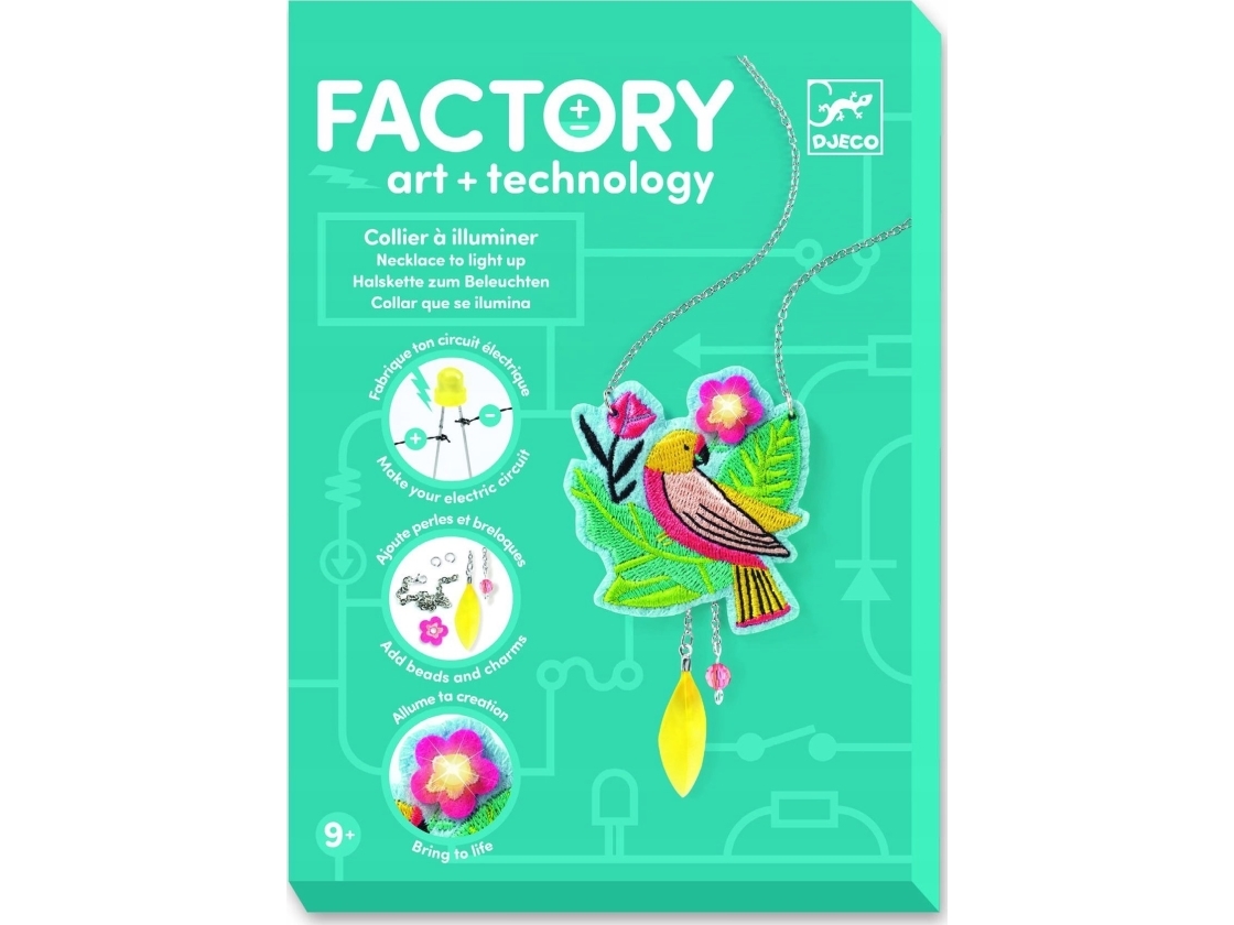 Djeco Factory - E-textil - Halsband - Fågel ( DJ09323 ) (39323) | Tele & GPS - Batteri & Laddare - Billaddare | GameStuff